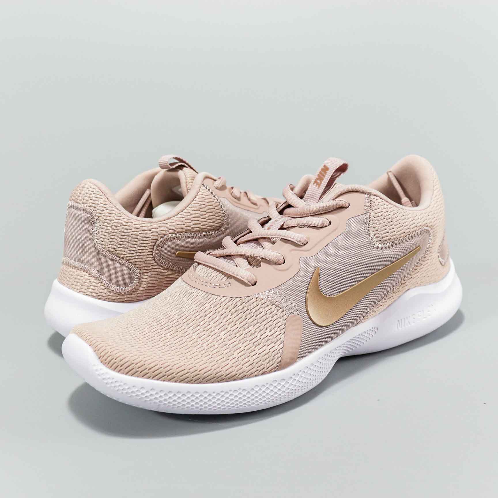 Nike Flex EXPERIENCE RN 9 Rose Gold White Shoes - Click Image to Close